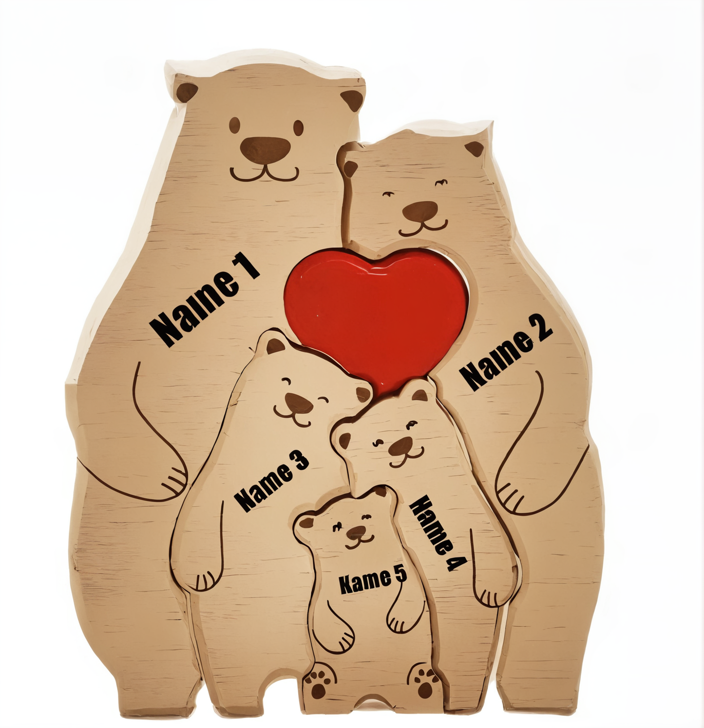 Bear Family Wooden Puzzle