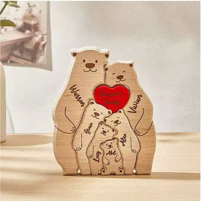 Bear Family Wooden Puzzle