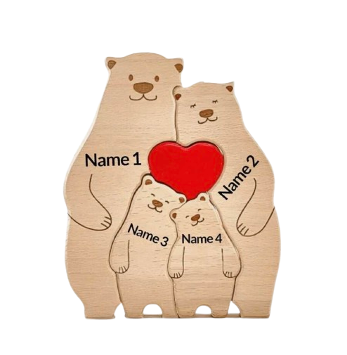 Bear Family Wooden Puzzle
