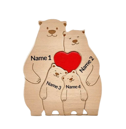 Bear Family Wooden Puzzle