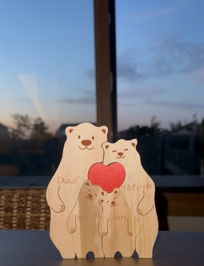Bear Family Wooden Puzzle