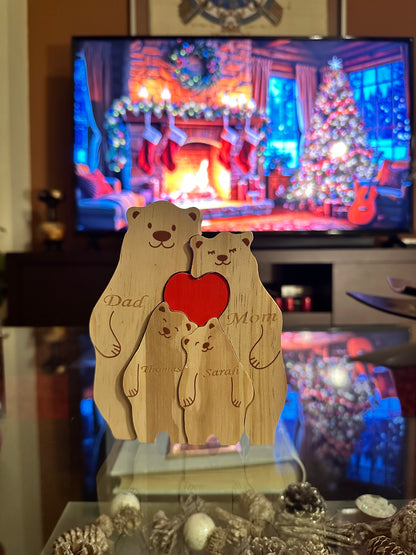 Bear Family Wooden Puzzle