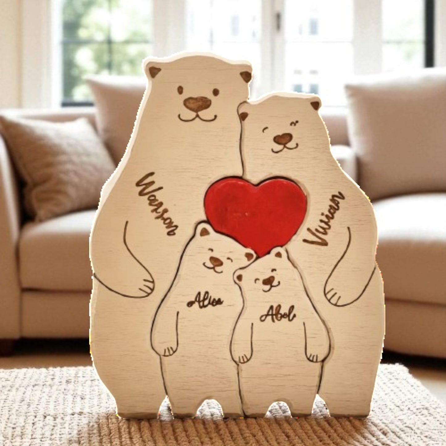Bear Family Wooden Puzzle